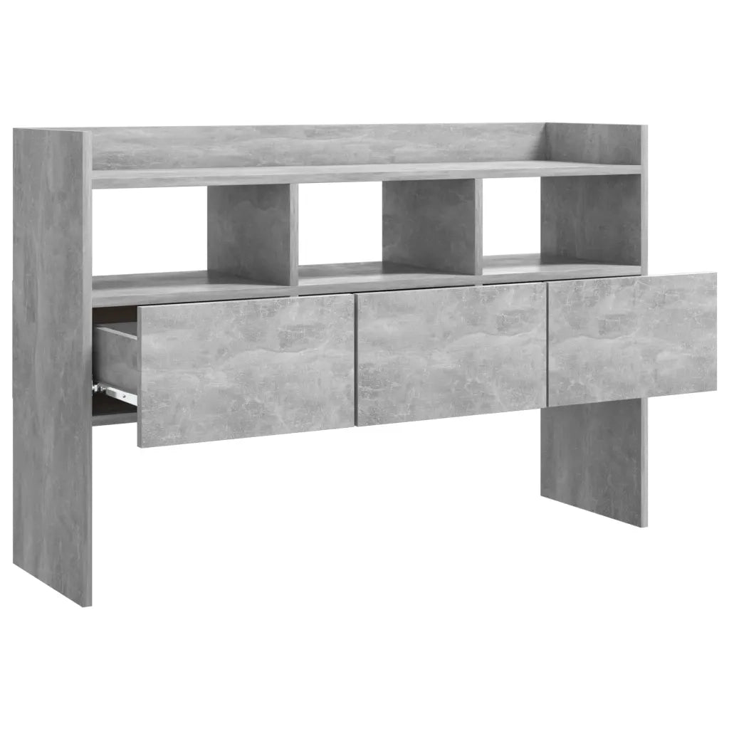 Credenza Grigio Cemento 105x30x70 cm in Legno Multistrato