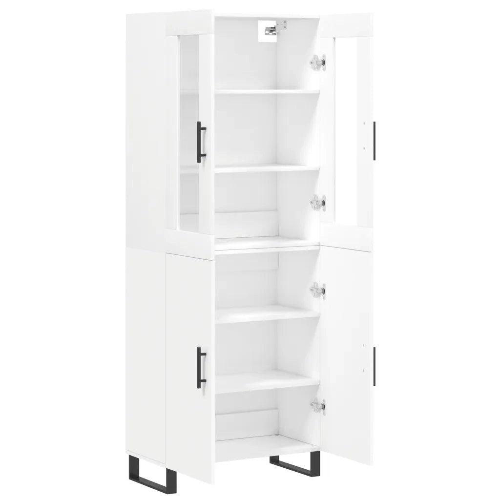 Credenza Bianca 69,5x34x180 cm in Legno Multistrato 3198233