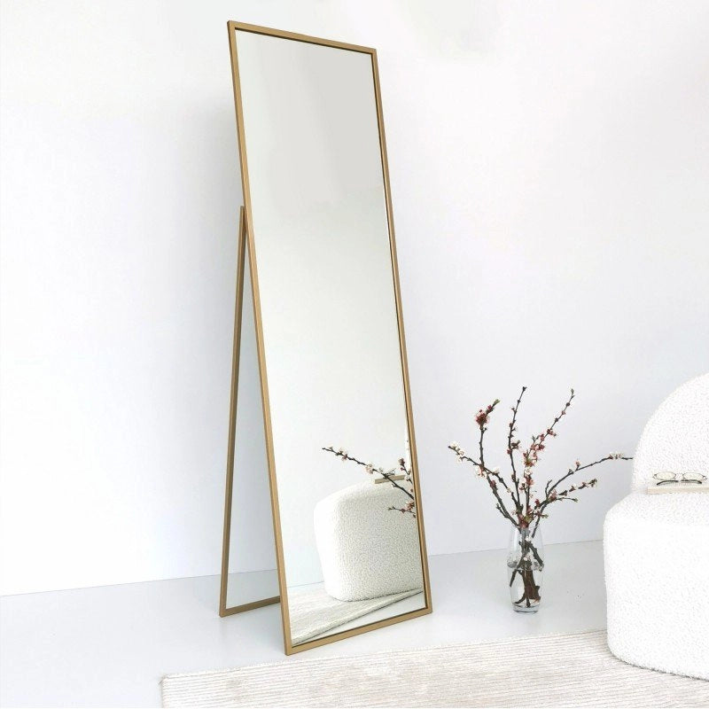 Becrux, Specchio Materiale Struttura in Metallo, 60x170h cm oro