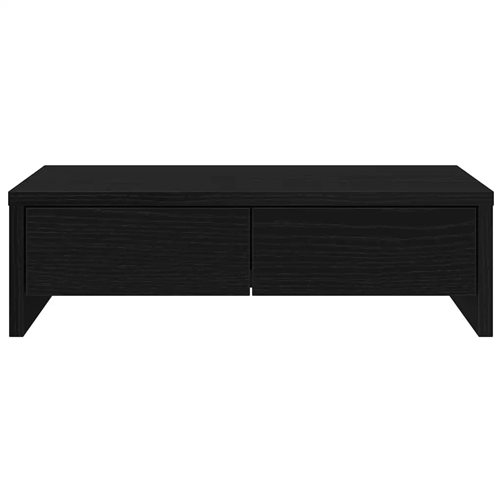 vidaXL Supporto Monitor con Cassetti Rovere Nero 50x27x15cm Truciolato