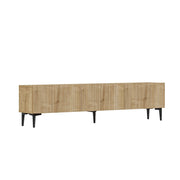 Porta TV in legno "Oscar" - 180 x 31 x 45 cm - Marrone chiaro