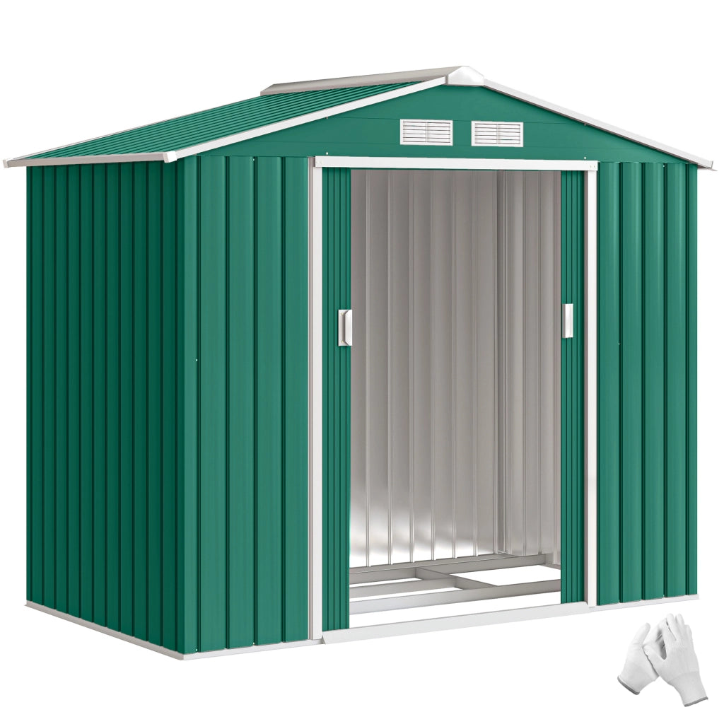 Casetta da Giardino ¨C Zephmum ¨C Verde, Lamiera, 213x130x185cm