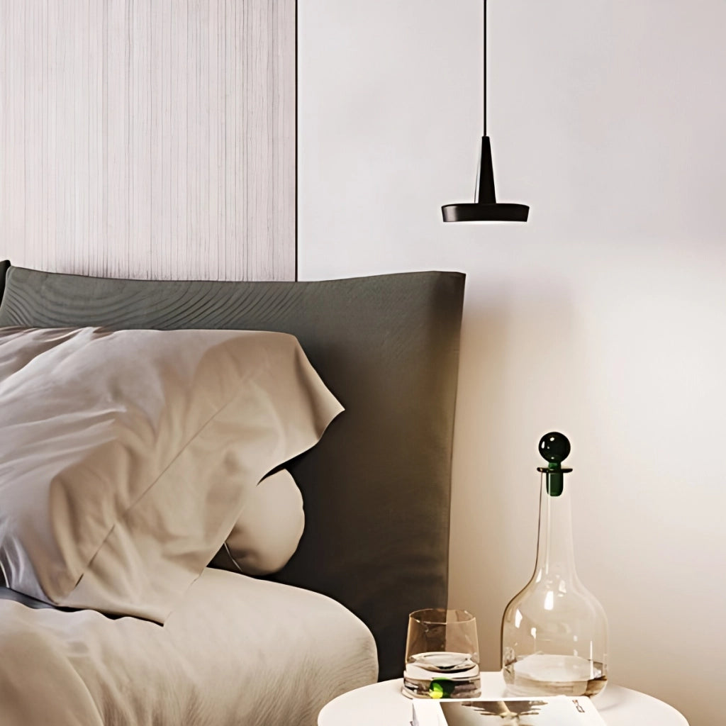 Baby Lampada a sospensione a LED in alluminio pressofuso nero, design moderno con dimmerazione TRIAC, CRI 90, luce calda 3000K, ideale per interni