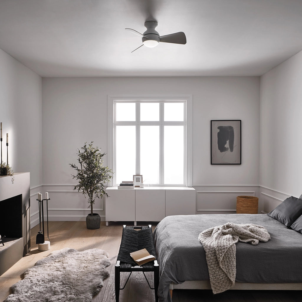 Ventilatore soffitto Kichler Sola 86cm LED 10W bianco