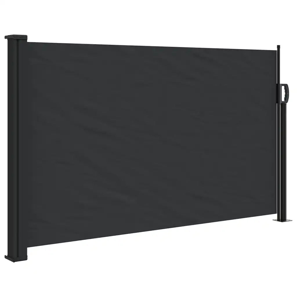 Tenda da Sole Laterale Retrattile-Tenda parasole per balcone per giardino Nera 120x600 cm 602599
