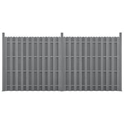 Recinzione in WPC per Giardino Staccionata a Doppia Faccia Steccato Alto 185 cm Lungo 376 cm Grigio NEU.HOLZ