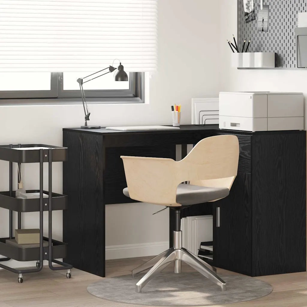 Scrivania Rovere Nero 102 x 50 x 75 cm Legno multistrato 869539