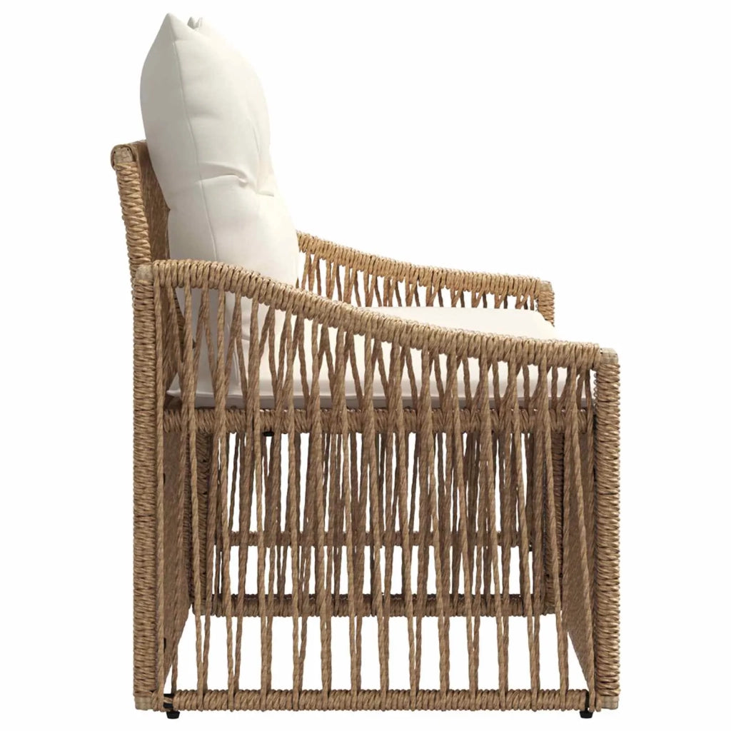 Divano da giardino 2-Numero di posti Beige polyrattan 42026709