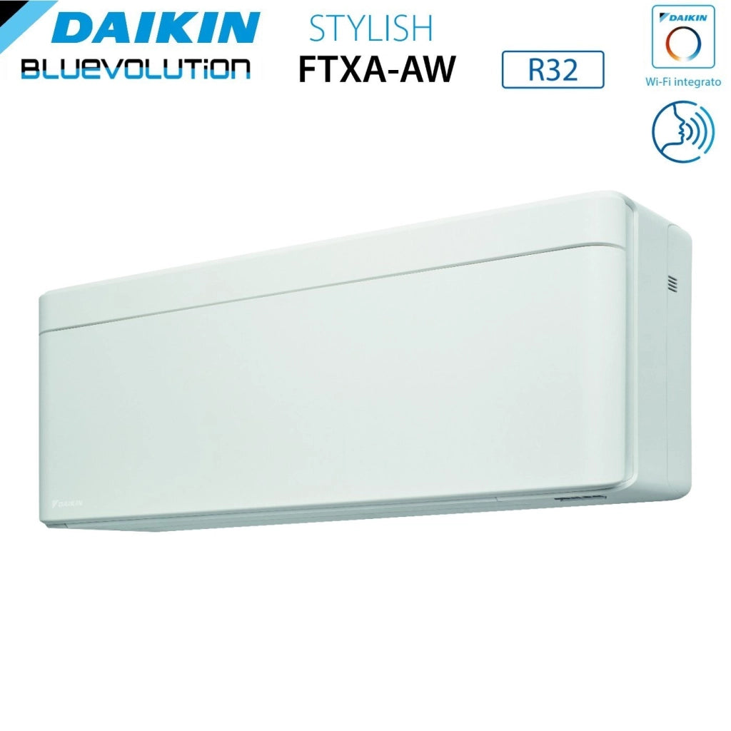 Climatizzatore Condizionatore Daikin Bluevolution Quadri Split Inverter serie STYLISH WHITE 5+7+9+9 con 4MXM80N R-32 Wi-Fi Integrato 5000+7000+9000+9000 Colore Bianco - Garanzia Italiana