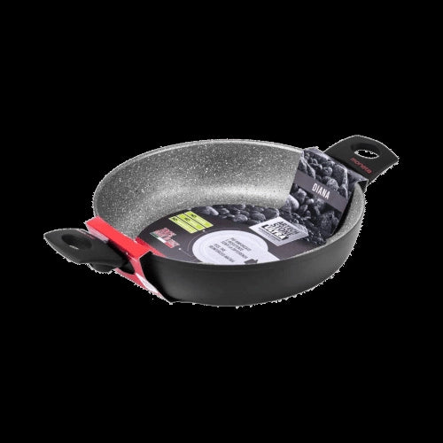 Moneta Diana Tegame Antiaderente in Alluminio Forgiato 28 cm per Induzione colore Nero