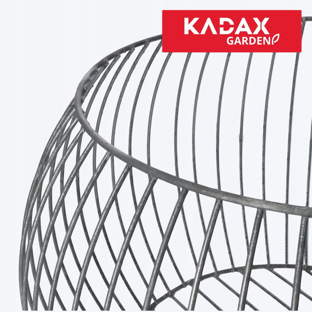 Gabbione da giardino KADAX in acciaio zincato, rotondo, 65 cm