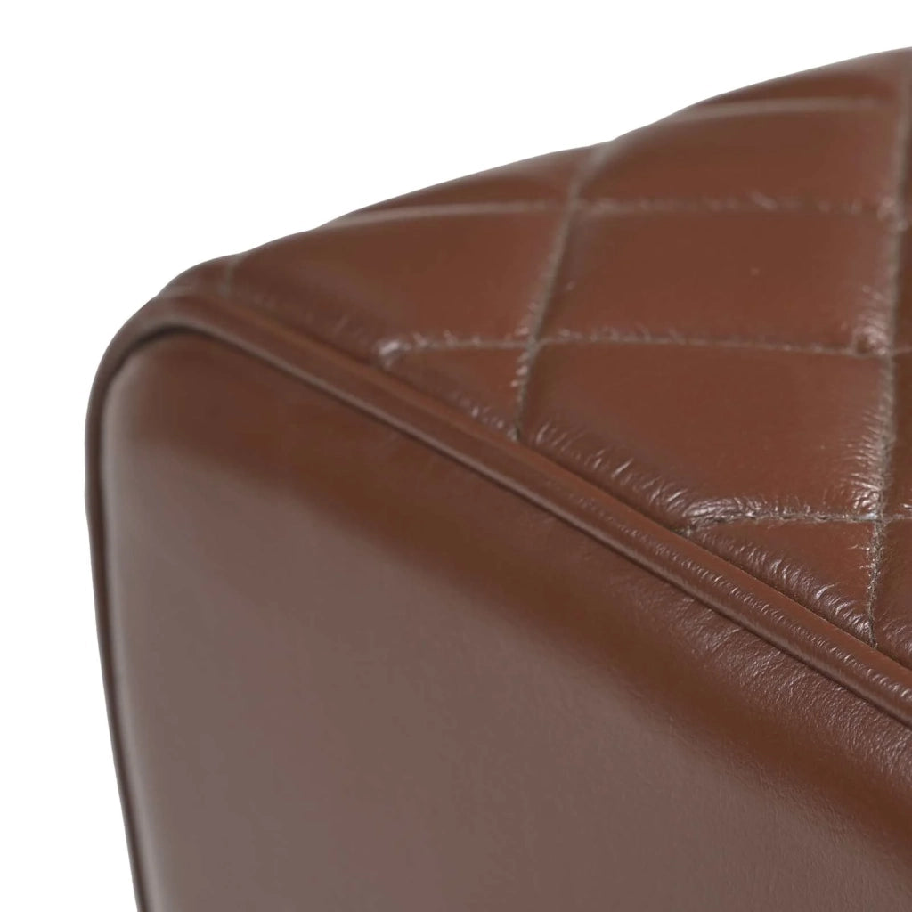 panchina 40 x 30 x 45 cm Pelle Vera Marrone diamante 42042099