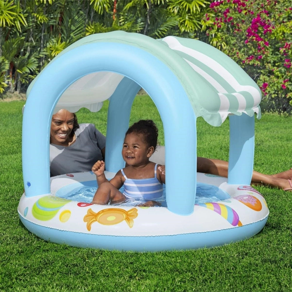 Trade Shop - Piscina Sweet Shoppe Con Fondo Gonfiabile Copertura Per Bambini +2 Anni 104x84cm 52638 -