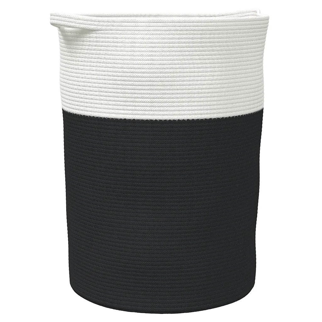 Cestino Portaoggetti Nero e Bianco ?49x65 cm in Cotone CFW3937592
