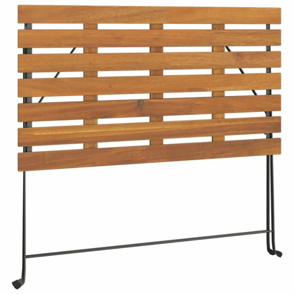 Set Bistr¨° Pieghevole 5pz | Set Salotto da Giardino in Legno Massello di Acacia e Acciaio