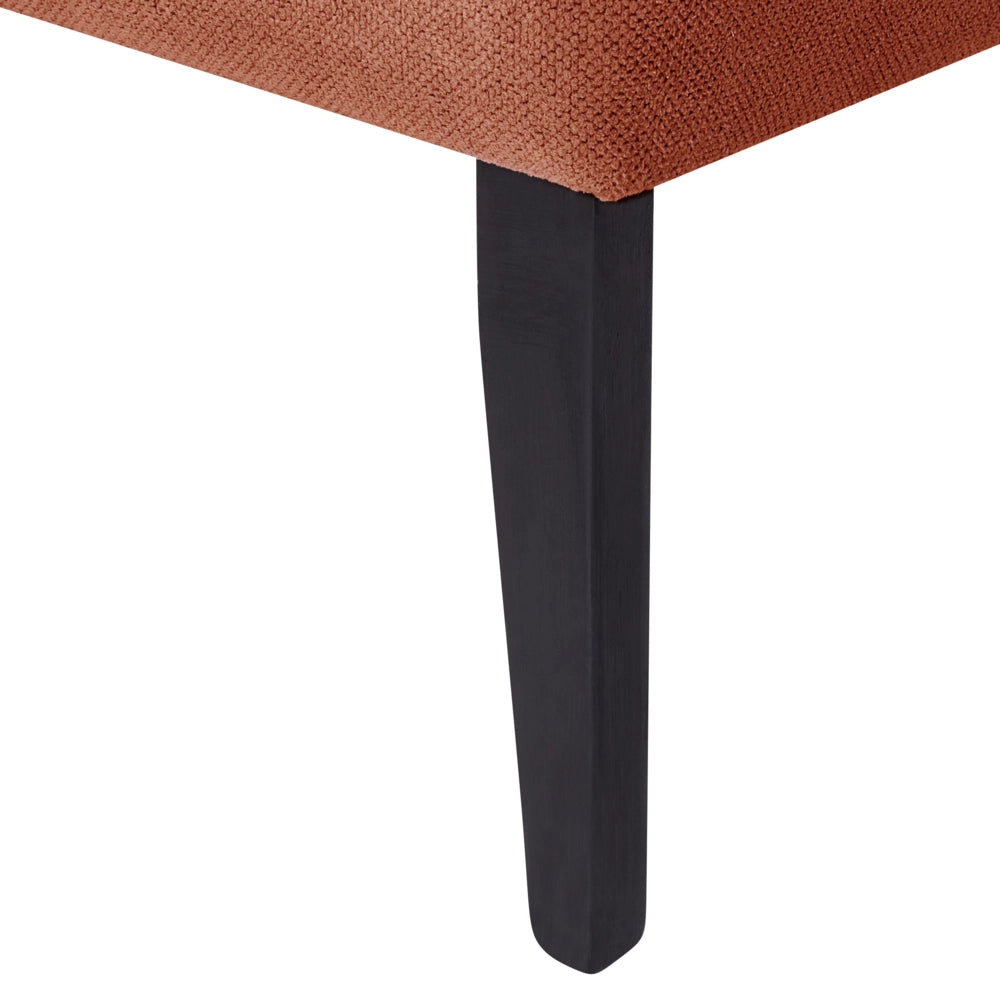 Chaise longue Rosso Rivestimento in Tessuto Gambe in Legno Scuro versione sinistra Retro