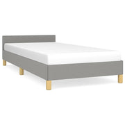 Letto singolo | Letto per adulti | Giroletto senza Materasso Grigio Chiaro 90x200 cm Tessuto