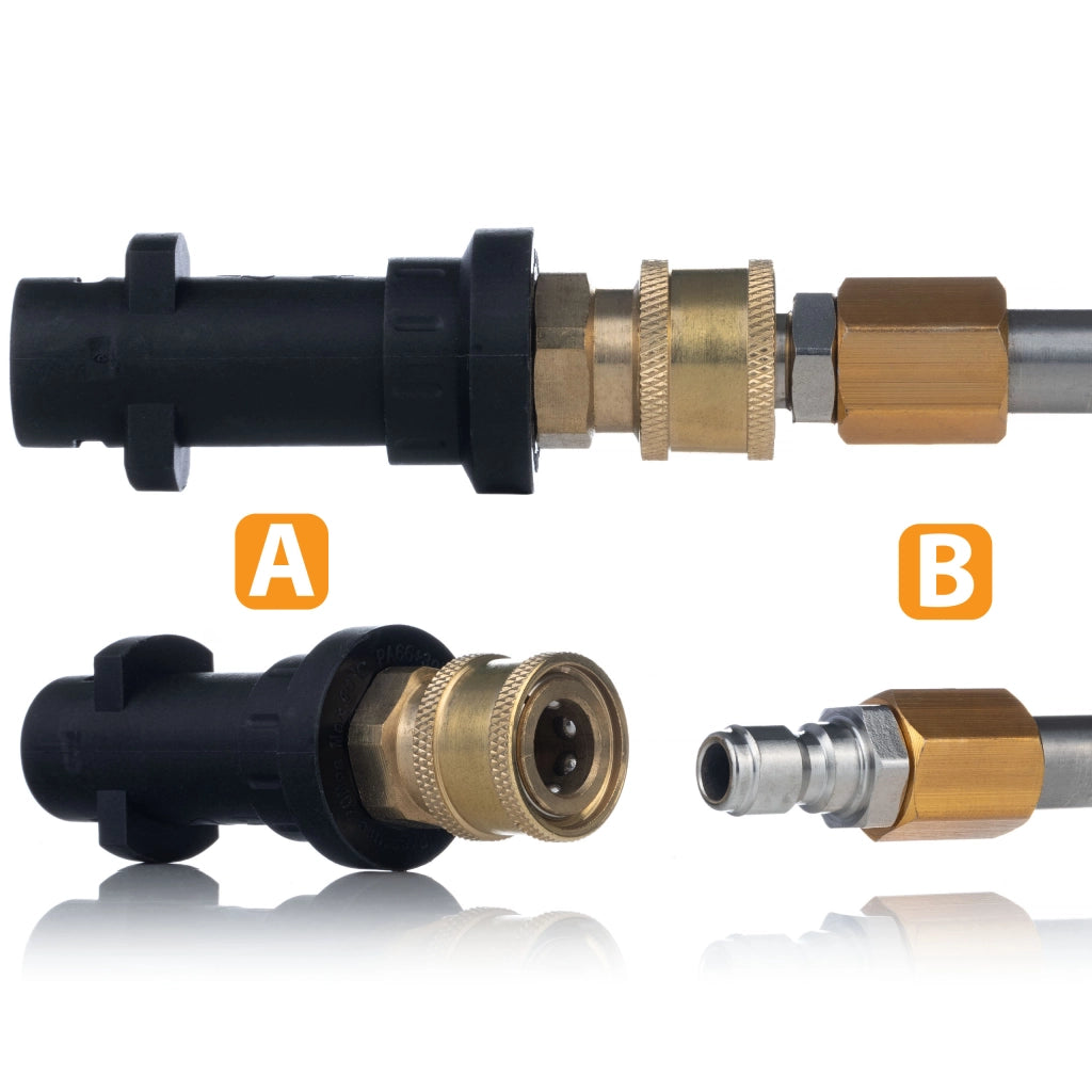 Set di Lance per Idropulitrice compatibile con Kärcher K2–K7 – 7 Lance, 5 Ugelli, 250 Bar | Lunghezza Totale 2,6 m