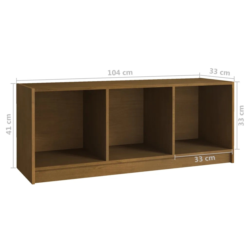 Mobile Porta TV-Mobile per TV-Credenza TV Marrone Ambra 104x33x41 cm in Legno di Pino