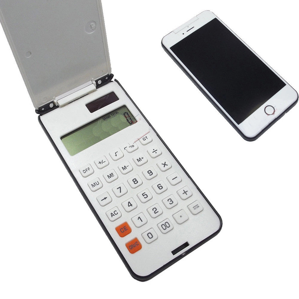 Trade Shop - Calcolatrice Digitale A Forma Di Cellulare Smartphone Con Display Scuola 8 Cifre -