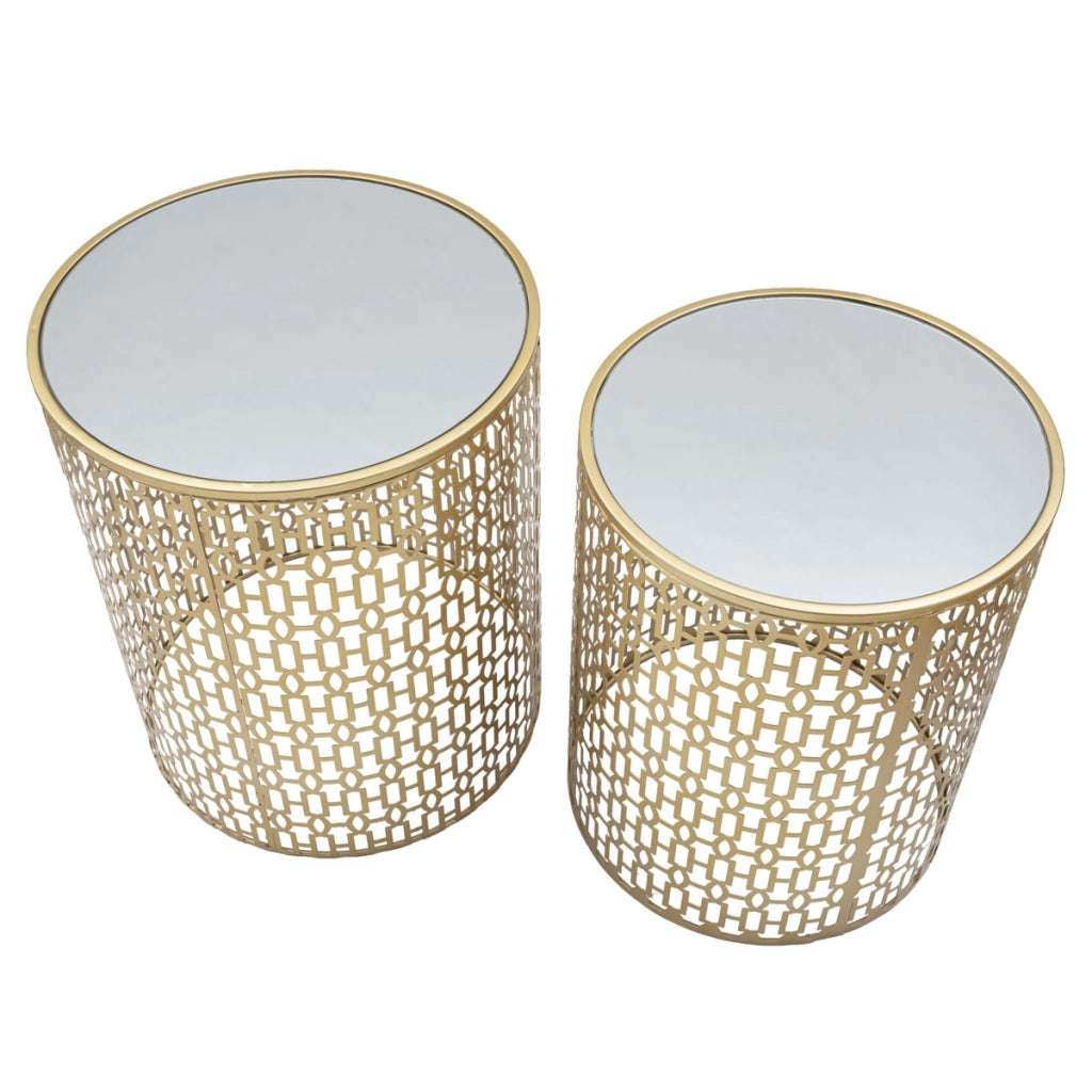 Tavolino VKH540, Oro, Metallo, 41x41x50 cm