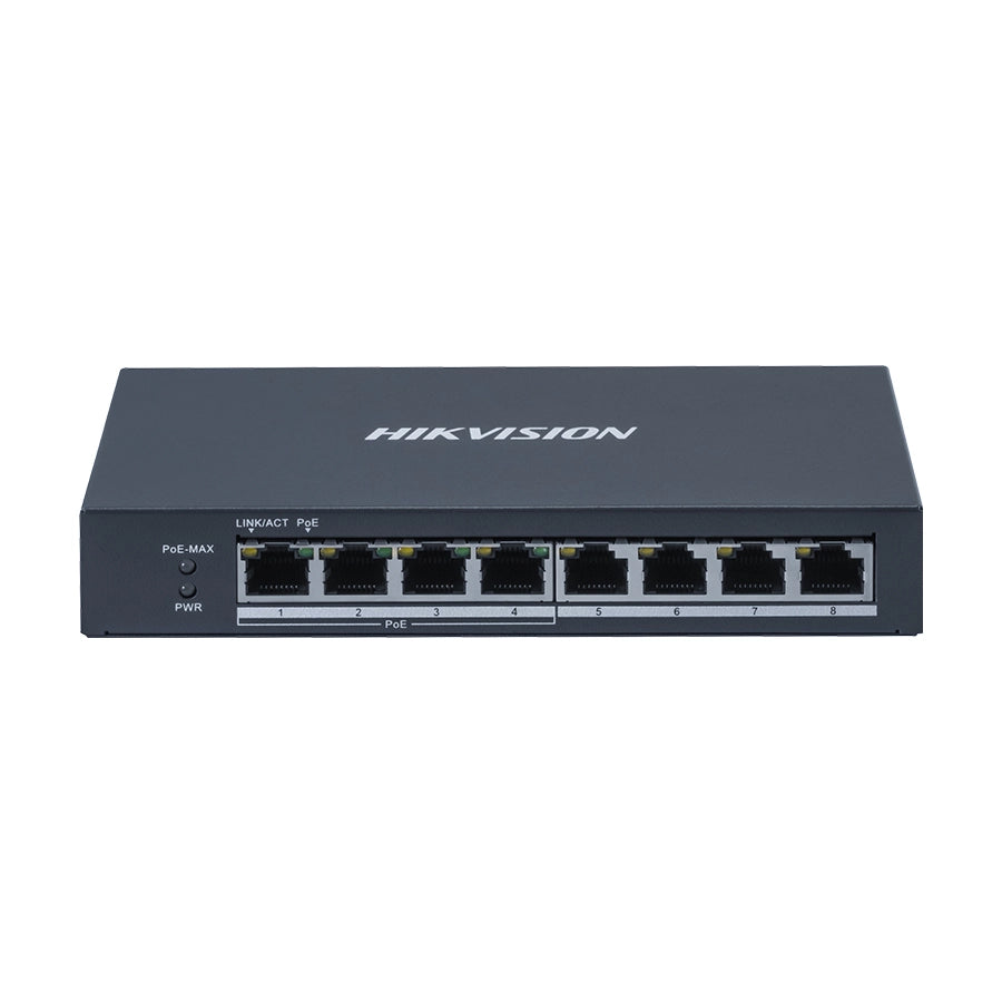 Switch hikvision 10/100/1000 8p di cui 4*poe max 30w tot.steel c - DS-3E0508P-O