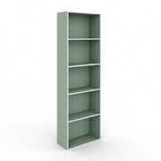 Libreria colonna 4 ripiani design moderno colore verde salvia per soggiorno studio camera dimensioni 50 x 22,8 x 157,4 cm