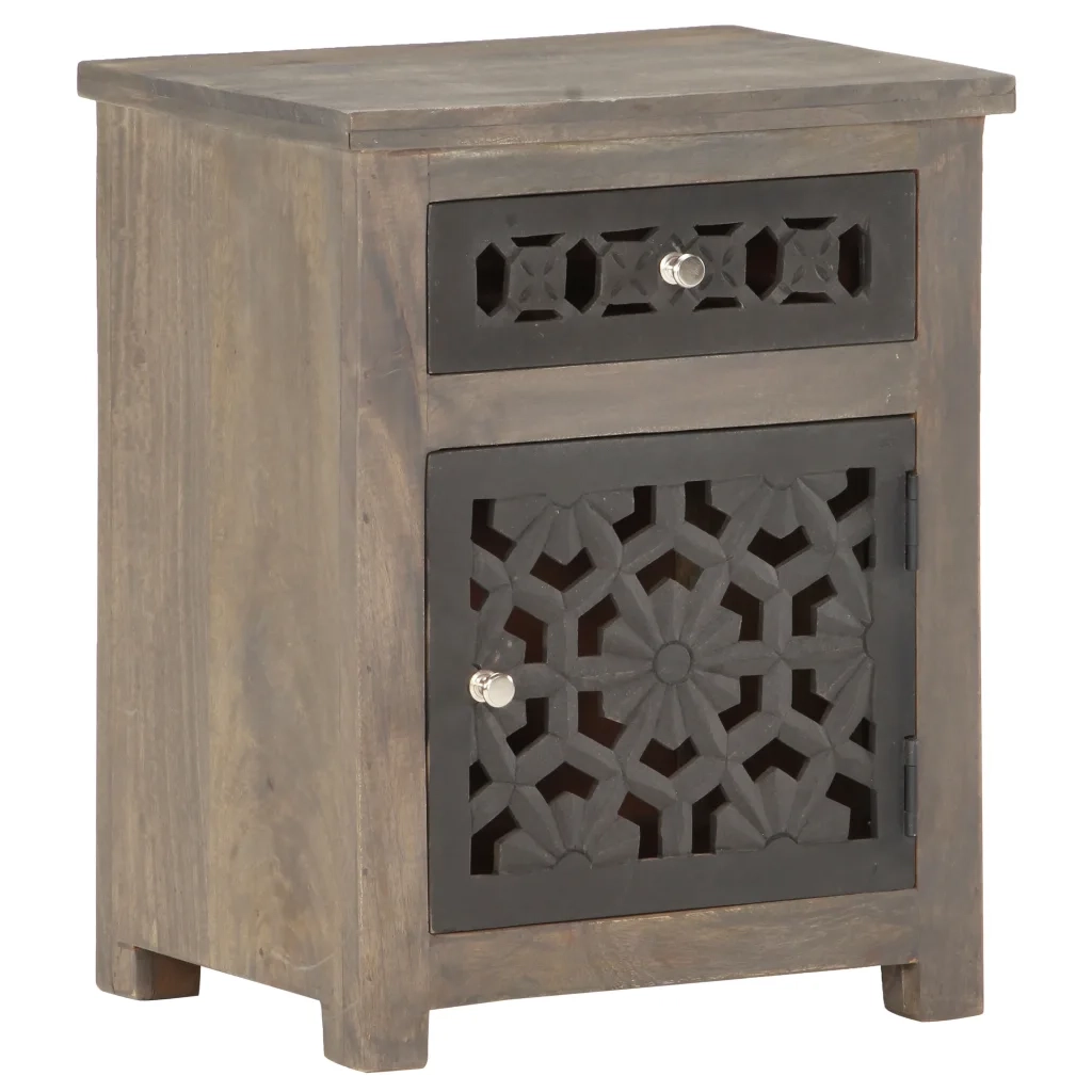Comodino 40x30x50 cm in Legno Massello di Mango cod mxl 30196