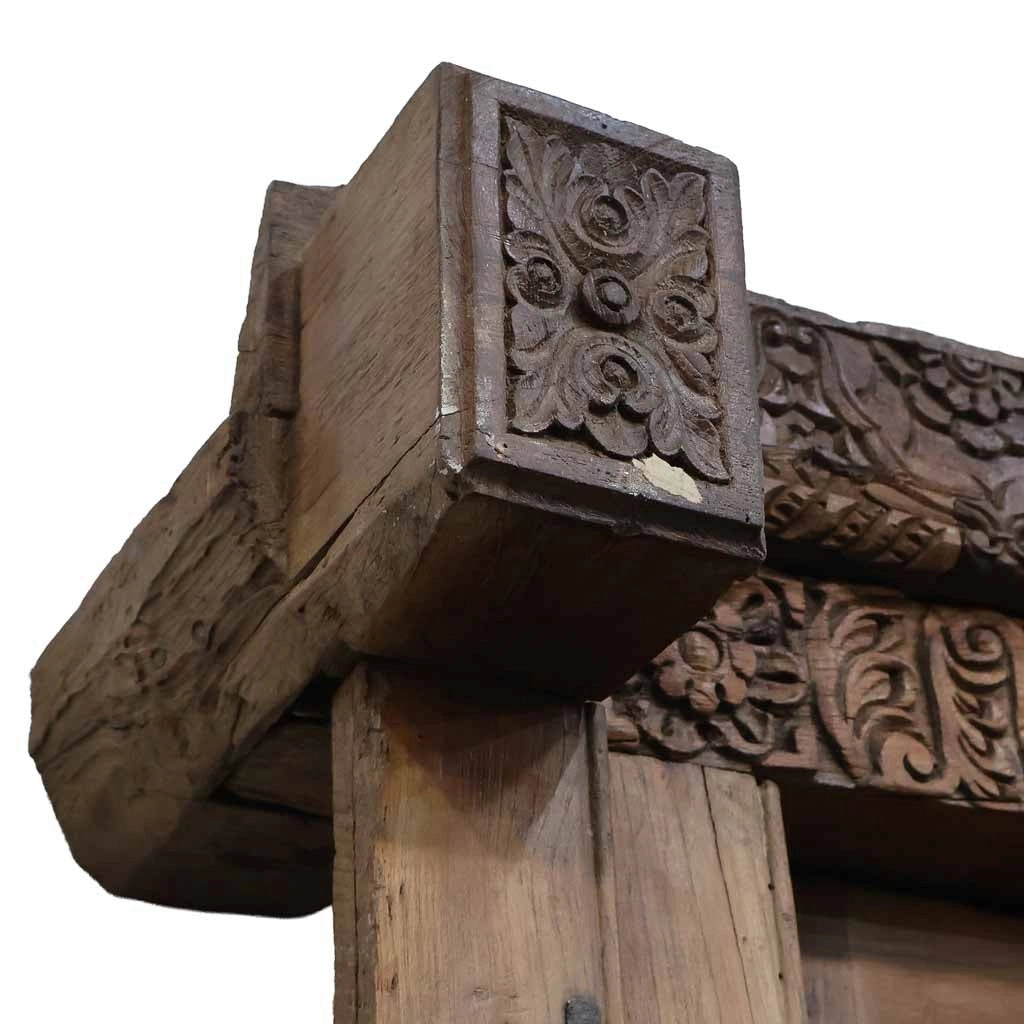 Porta in legno marrone 145x37x218h cm