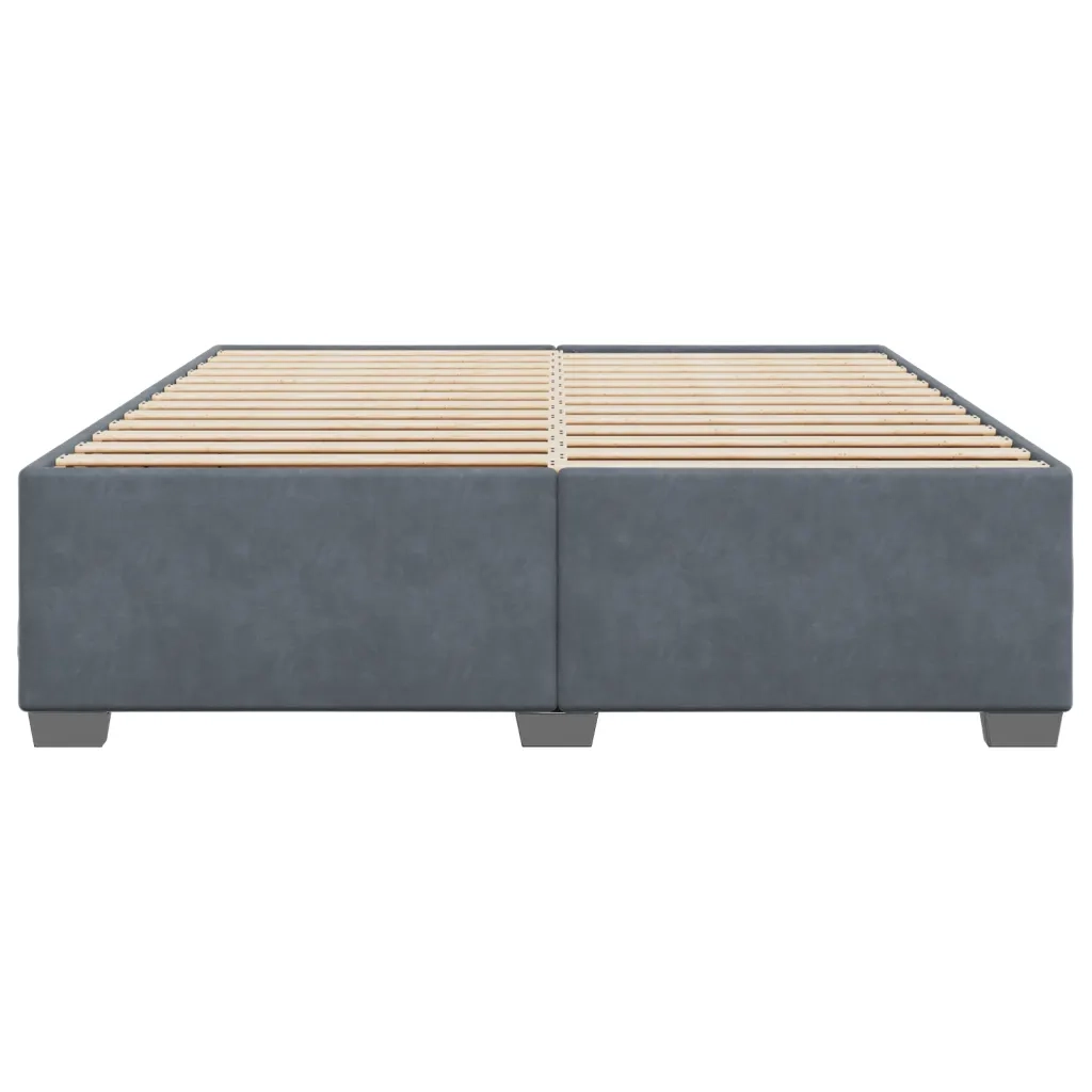 Giroletto senza Materasso Grigio Scuro 200x200 cm Velluto 3284656