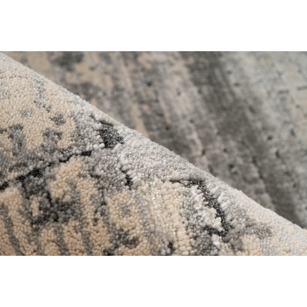Tappeto vintage Adela grigio e nero in polipropilene