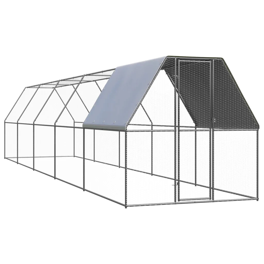 Gabbia per Polli da Esterno 2x10x2 m in Acciaio Zincato cod mxl 53250