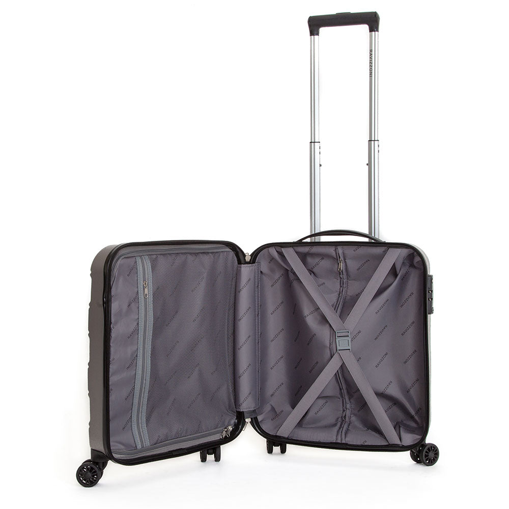 Trolley Valigia Rigida Bagaglio a Mano in ABS 4 Ruote Ravizzoni Caravaggio Rosso