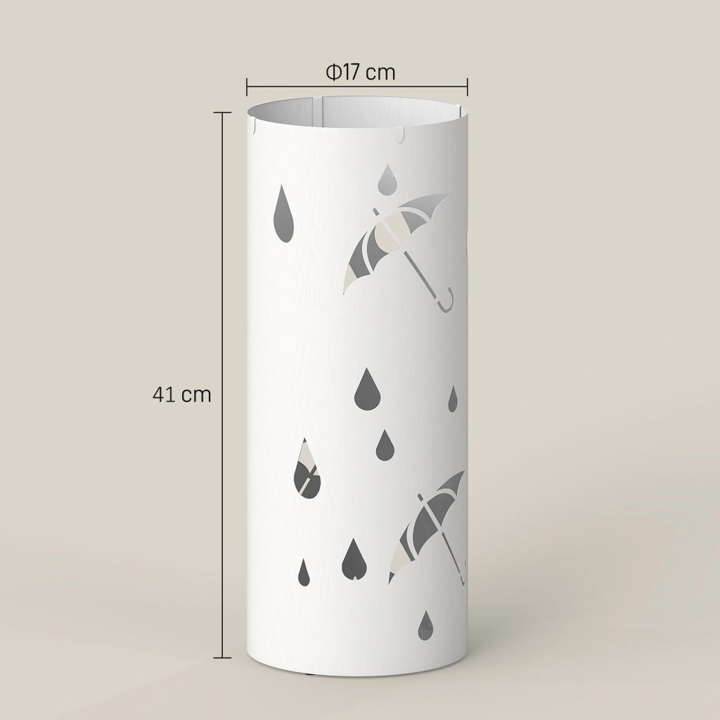 Portaombrelli in Acciaio ¨C zephmum ¨C Bianco 17x41 cm