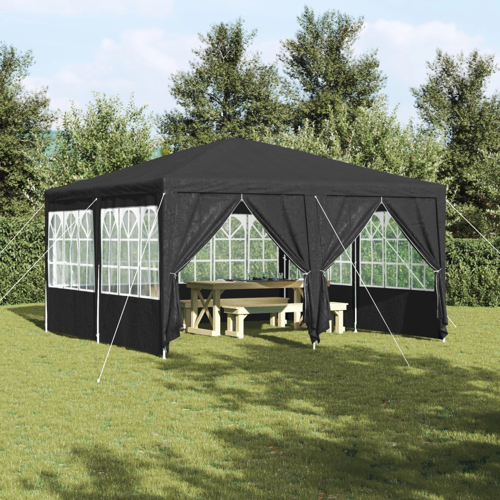 Tenda Feste con 8 Pareti Antracite 4x4 m PE