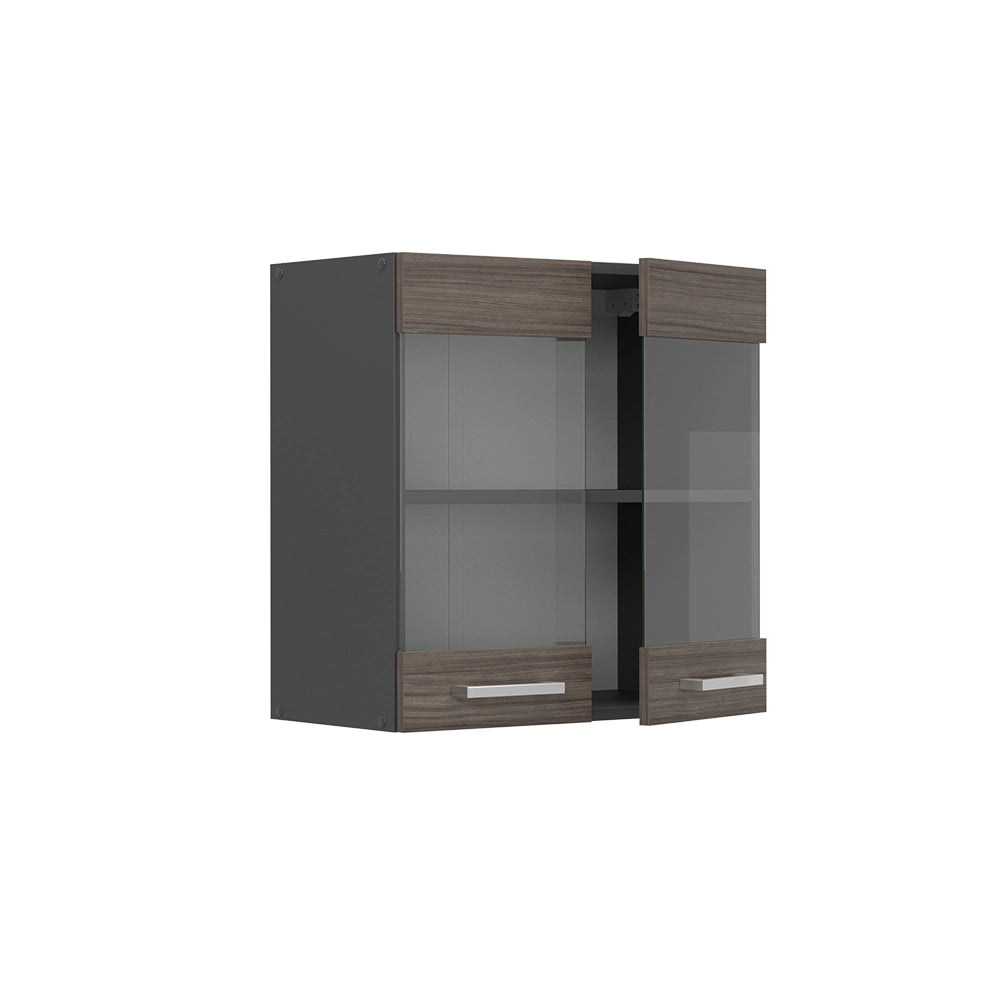 Vicco Mobile da cucina in vetro Grigio nobile 60 cm