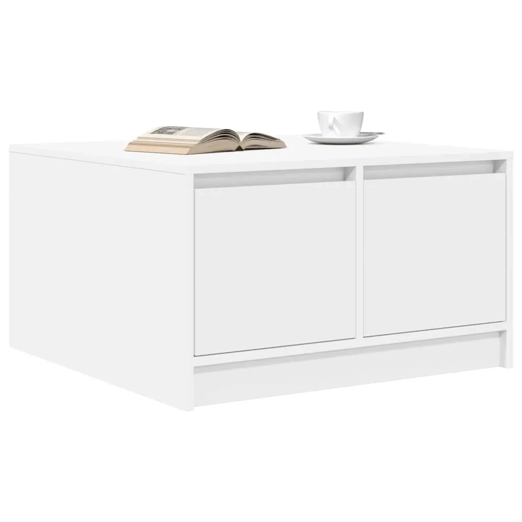 Tavolino da Salotto con Cassetti Bianco 70,5x70x40 cm 3328408