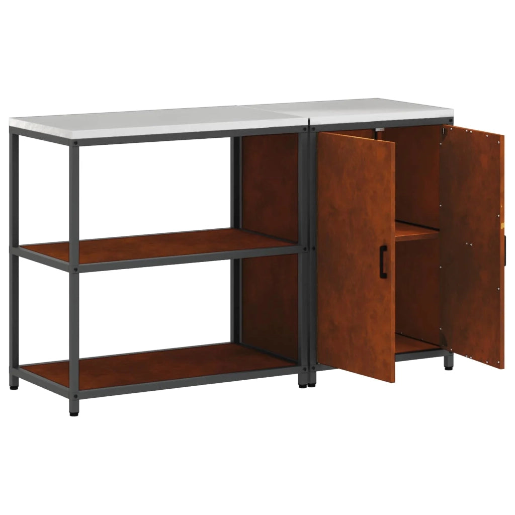 Set di Stoccaggio per Cucina con lo scaffale 2 pcs Ruggine 3392665