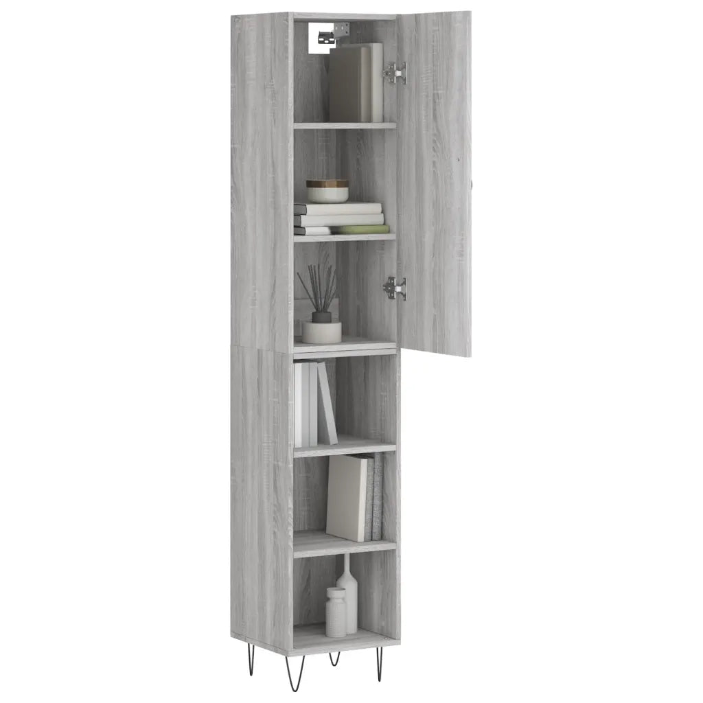 Credenza Grigio Sonoma 34,5x34x180 cm in Legno Multistrato 3199015