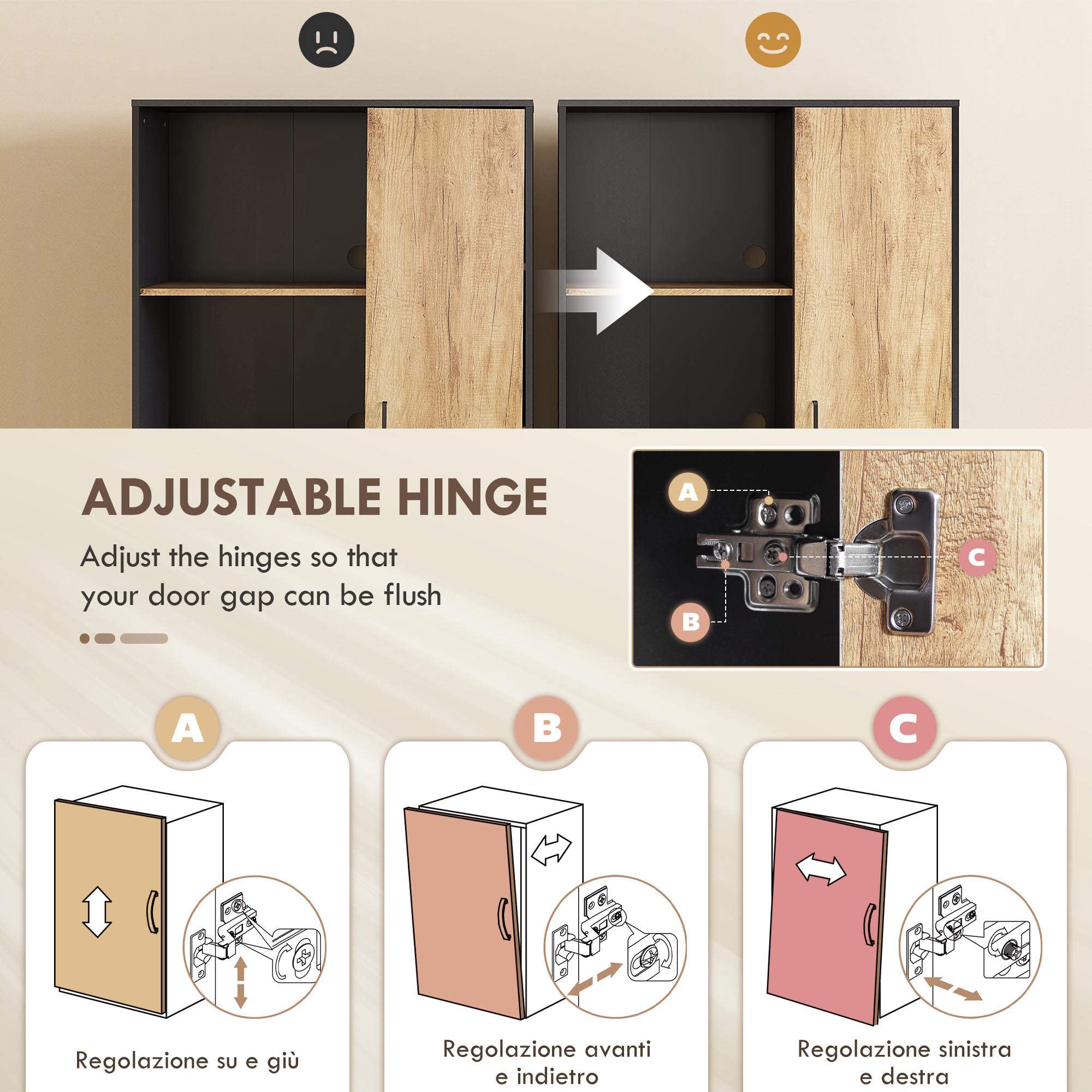 Credenza Moderna da Cucina 88x35x160 cm con 2 Cassetti 2 Ripiani e un Armadietto Legno e Nero