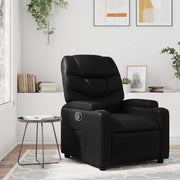 Divano Sedia-Poltrona reclinabile nera in similpelle 362618