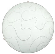 Plafoniera Candellux Malibu bianca vetro 40cm 2xE27