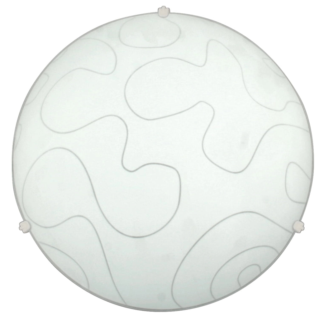 Plafoniera Candellux Malibu bianca vetro 40cm 2xE27