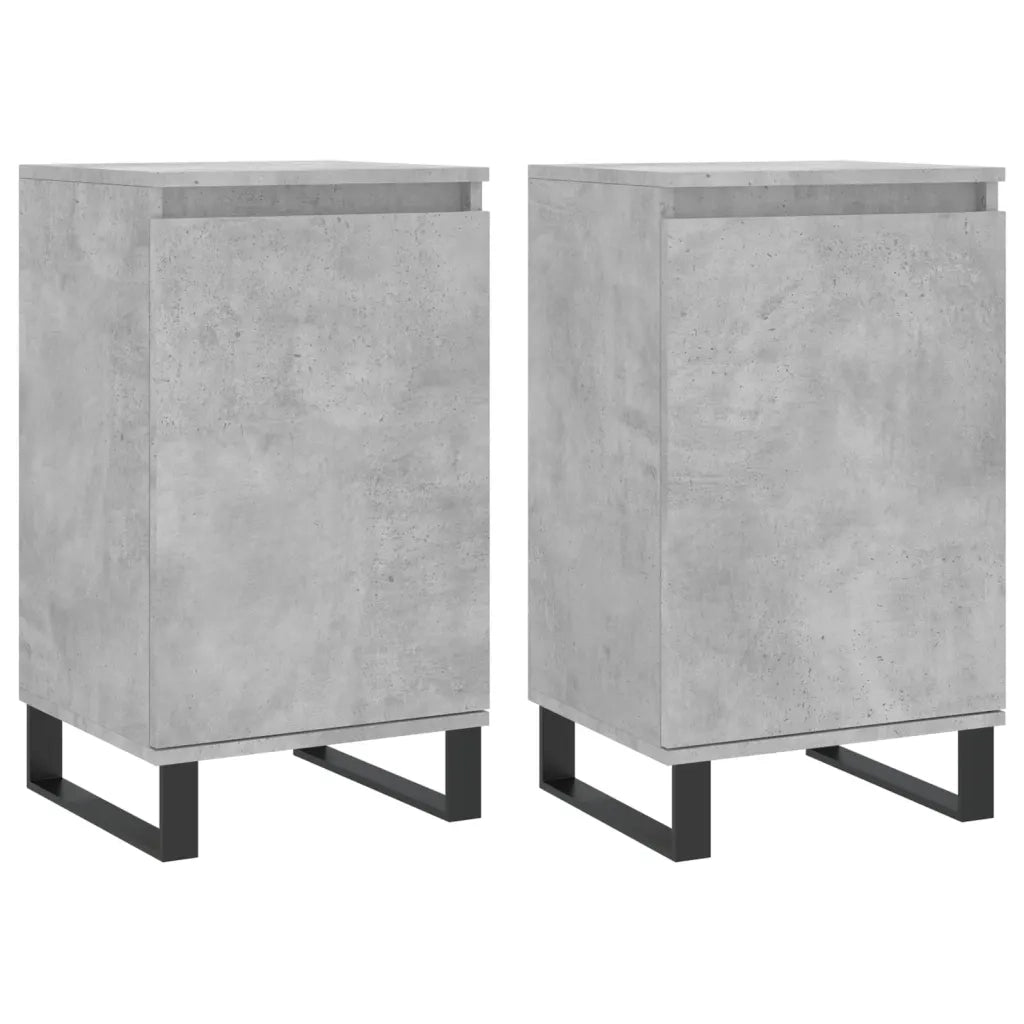 Credenze 2 pz Grigio Cemento 40x35x70 cm in Legno Multistrato 831077