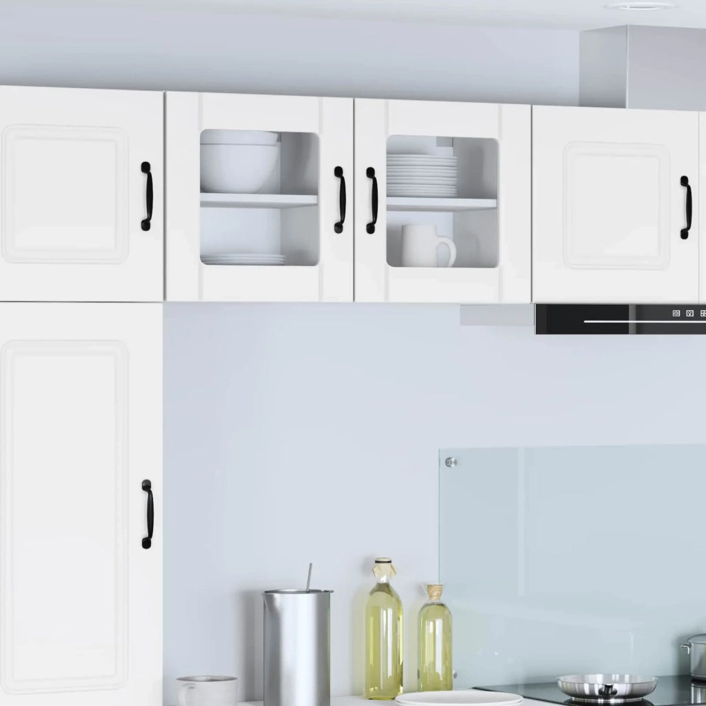 Mobile in vetro da parete LUCCA 2 pcs Bianco 40 x 31 x 40 cm 884835