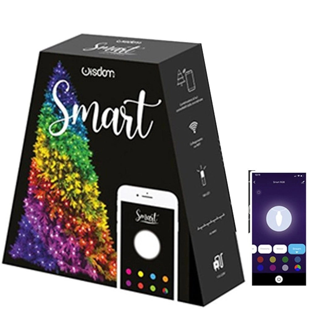 Trade Shop - Catena Luminosa Per Albero Controllo Remoto Tramite App Wifi Smart 180 Led Rgb -