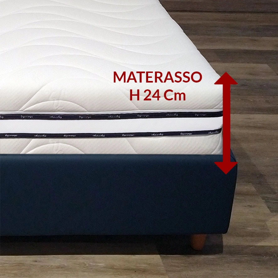 Materasso 800 molle insacchettate e memory a zone 125x195 cm, Materasso trapuntato anallergico con CUSCINI PROMO, Materasso DETRAIBILE DISPOSITIVO MEDICO ALTO 24 Cm - MED 31