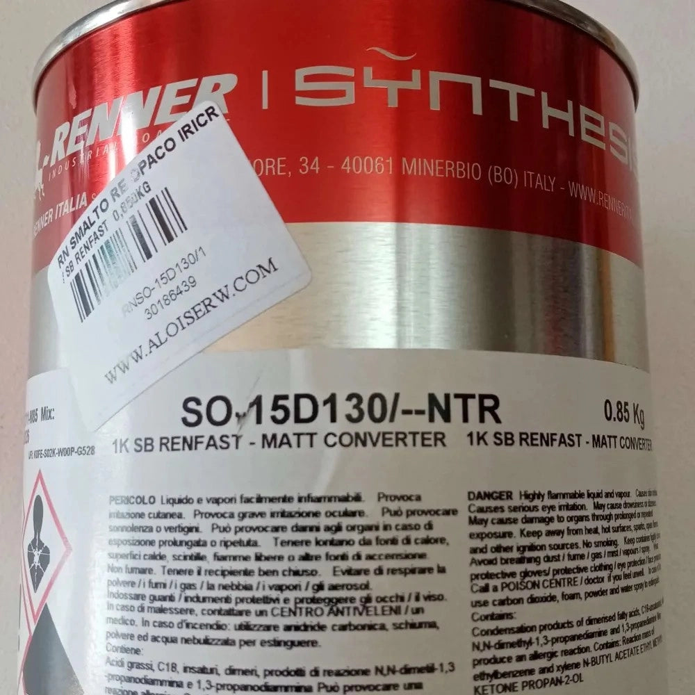 Renner renfast 1kg smalto opaco - tutti i ral 2000 - base nitro a rapida essiccazione, colore  ral 2002 - arancio