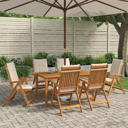 Set da pranzo da giardino 7 pezzi Naturale 3434572