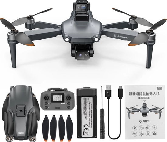 Drone 4K Dual Camera - GPS - 5G - Fotografia Aerea Professionale - Anti-Rollamento - 28 minuti di Volo - 3 KM di Raggio - Connessione Wifi 5GHz - Ritorno e Atterraggio con Un Tasto - Senza Licenza di Volo